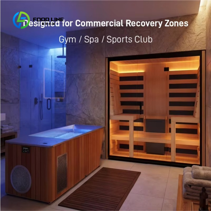 Spa And Wellness Center - Maßgeschneidertes Kommerzielles Sauna-Eisbad-Kontrasttherapie-System Kaltwasser-Tauchbad-Regenerationsausrüstung für Fitness-Studio,