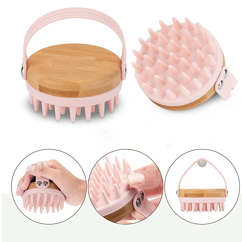 Dry Brush Body - Neue Kopfhaut-Massagegerät, Shampoo-Bürste, Holz, nasses und