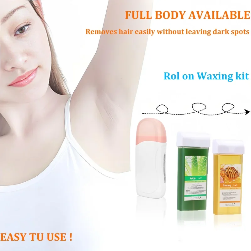 Waxing Kit Home - Schmerzlose Roll-on-Wachs-Nachfüllungen – natürliche hypoallergene Haarentfernung