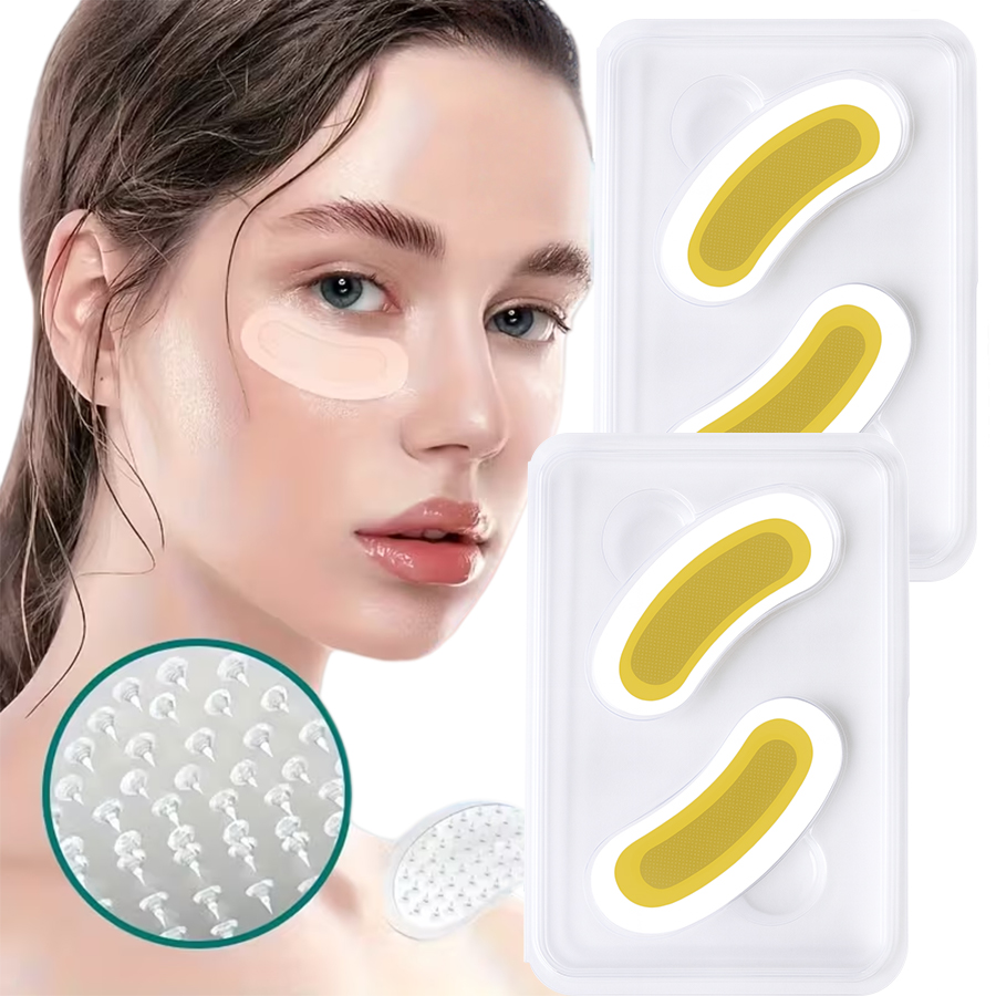 Microneedle Patch Eye - 2 Stück Retinol-Mikronadel-Augenpflaster (≤0,3 mm), geeignet