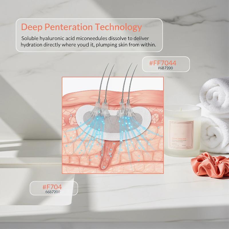 Microneedle Patch Eye - Feuchtigkeitsspendende Augenpads mit Mikronadel-Technologie, 1 Paar,