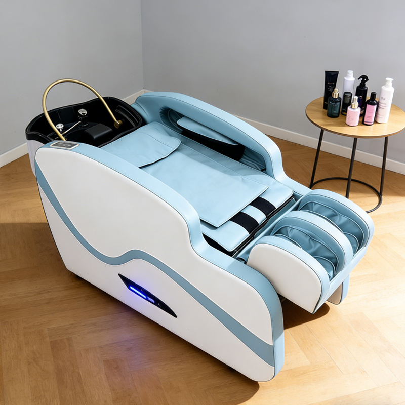 Spa And Wellness Center - Luxuriöses japanisches Kopftherapie-Massagebett mit Keramik-Shampoo-Becken, Spa,