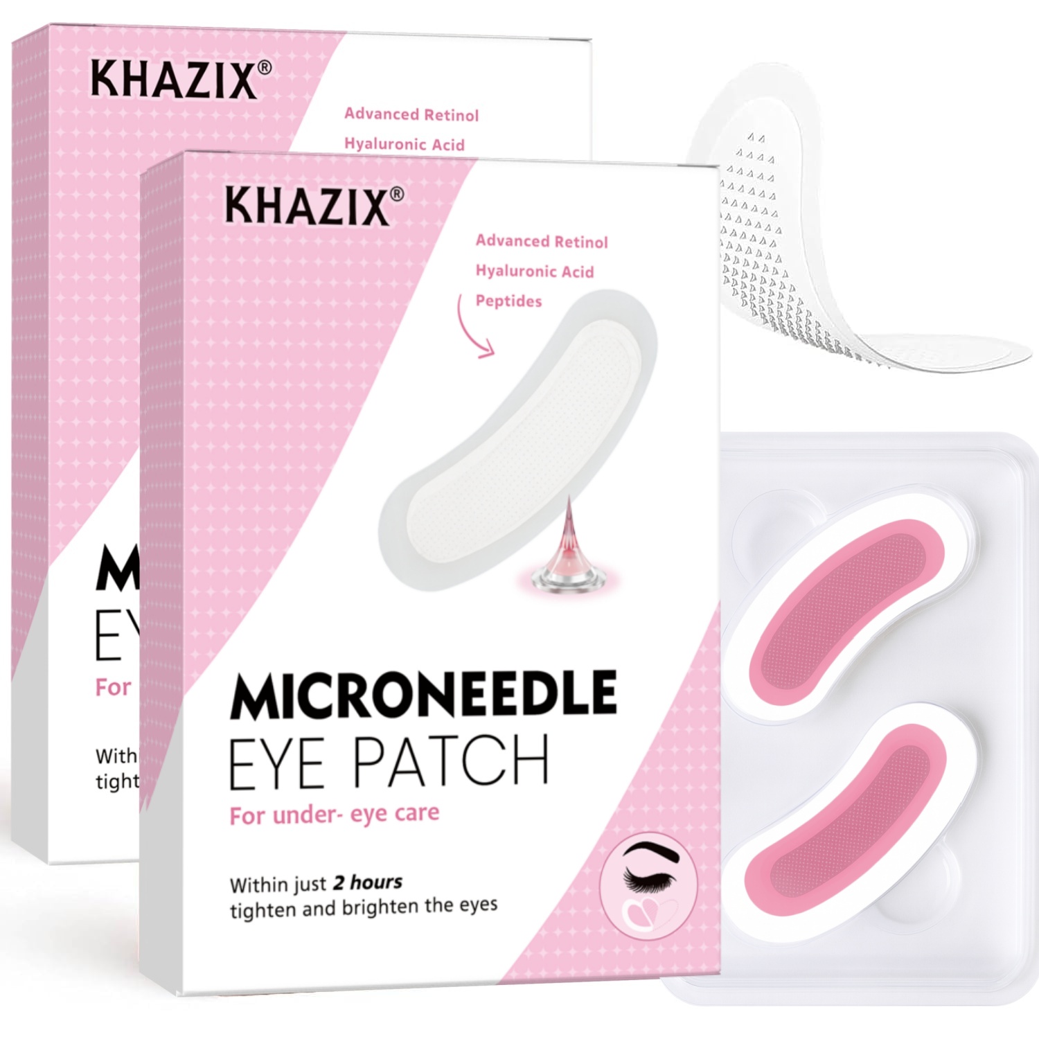 Microneedle Patch Eye - Mikronadel-Augenpflaster mit Retinol, Hyaluronsäure und Peptiden,