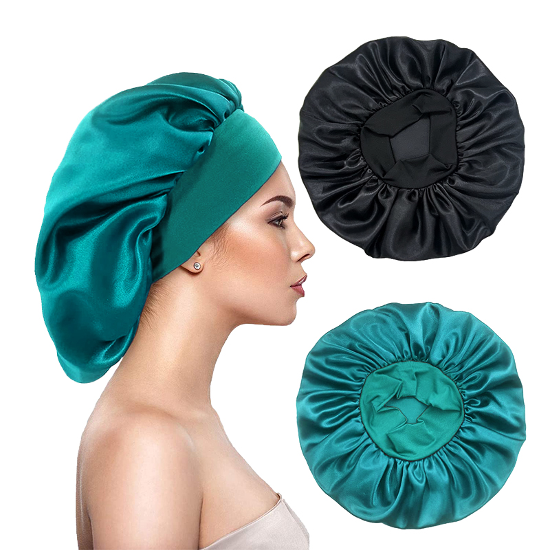Hair Spa Wellness - 2 TEILE/LOS frauen Satin Solide Bonnets