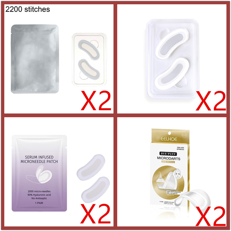 Microneedle Patch Eye - 2pairs Micro-nadel Unter Augenklappe Augenmaske Anti-Falten